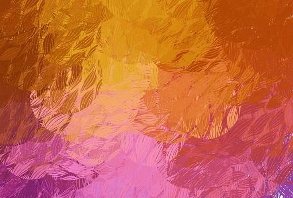 Hellrosa Gelber Vektorhintergrund Mit Abstrakten Formen Illustration Mit Farbenfrohen Verlaufsformen — Stockvektor