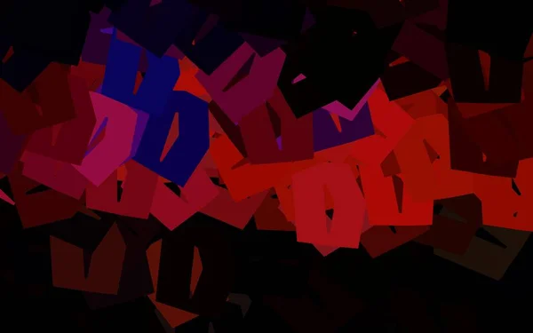 Dunkelrosa Roter Vektorhintergrund Mit Einer Reihe Von Sechsecken Glitzernde Abstrakte — Stockvektor