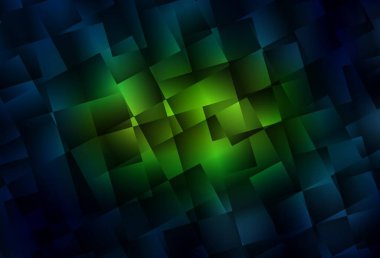 Koyu yeşil, sarı vektör eğimli üçgen dokusu. Üçgenli renkli soyut çizimler. Bir markanın arkaplanı için desen.