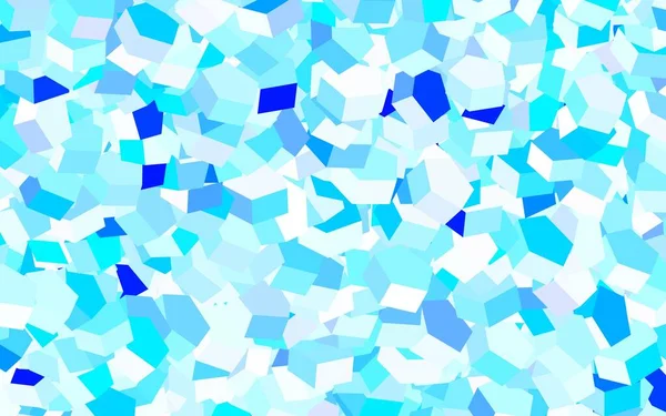 Layout Vetorial Blue Claro Com Formas Hexagonais Ilustração Abstrata Com — Vetor de Stock