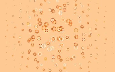 Dairesel hafif turuncu vektör şablonu. Bulanık dekoratif tasarım baloncuklu soyut tarzda. Fütürist reklamlar ve kitapçıklar için şablon.