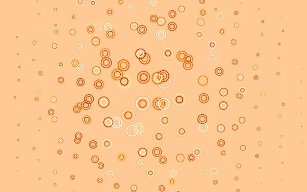 Modèle Vectoriel Orange Clair Avec Cercles Design Décoratif Flou Dans — Image vectorielle