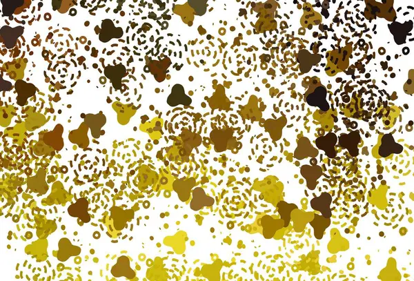 Fondo Vector Amarillo Claro Con Formas Abstractas Formas Caóticas Coloridas — Vector de stock