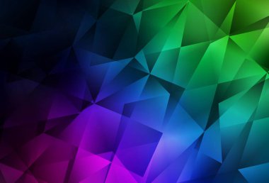 Koyu renkli vektör çokgen desen. Soyut ve üçgenli renkli çizimler. İşiniz için en iyi üçgen tasarım.