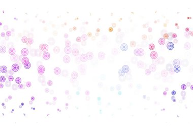 Açık mavi, diskli sarı vektör dokusu. Bulanık dekoratif tasarım baloncuklu soyut tarzda. Fütürist reklamlar ve kitapçıklar için şablon.