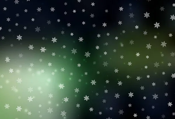 Dunkelgrüner Vektorhintergrund Xmas Stil Einfache Gradienten Illustration Mit Weihnachtlichen Attributen — Stockvektor