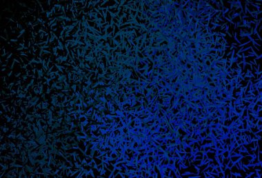 Keskin çizgileri olan koyu mavi vektör deseni. Çizgilerle modern geometrik soyut çizim. Reklamlar, posterler, afişler için desen.