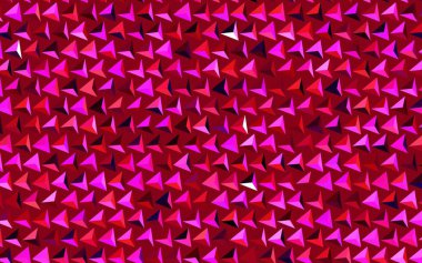 Koyu pembe, kristalli sarı vektör şablonu, üçgenler. Üçgen şekilli ışıltılı soyut çizimler. Web siteniz için basit tasarım.