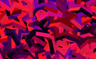 Koyu pembe, gökyüzü yıldızlı sarı vektör şablonu. Renkli yıldızlı soyut çizimler. Astronomi web siteleri için desen.