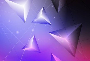 Koyu pembe, mavi degrade üçgenler şablon vektör. Üçgenler ile renkli resimde parlayan. Senin arka plan için dokulu deseni.