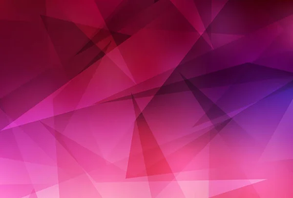 Dark Purple Fondo Vectorial Rosa Con Triángulos Hermosa Ilustración Con — Vector de stock