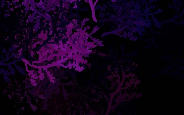 Dark Purple Vektor Eleganten Hintergrund Mit Bäumen Ästen Bunte Illustration — Stockvektor