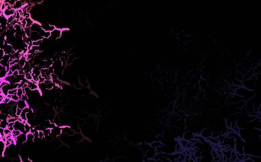 Koyu mor, pembe vektör doğal arka plan yapraklı, dallı. Origami tarzında yaprak ve dalların karalama çizimi. Çocuk kitapları için renkli desen.