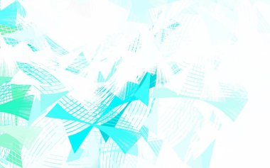 Memphis şekilli açık yeşil vektör arkaplanı. Modern tarzda değişen renkli kaotik formlar. Bir cep telefonu için arka plan.