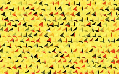 Koyu kırmızı, üçgen biçiminde sarı vektör dokusu. Doğa tarzında üçgenleri olan güzel bir çizim. Kartvizitiniz için modern tasarım.