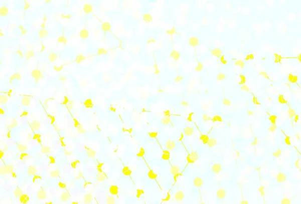 浅蓝色 黄色矢量背景 带圆圈的多边形风格 用一组五彩缤纷的圆圈 三角形来说明 网站的模式 — 图库矢量图片
