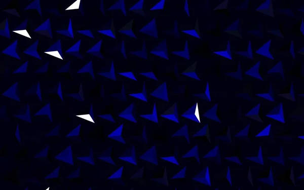 Tmavý Vektorový Vzor Blue Polygonálním Stylem Abstraktní Gradient Ilustrace Trojúhelníky — Stockový vektor