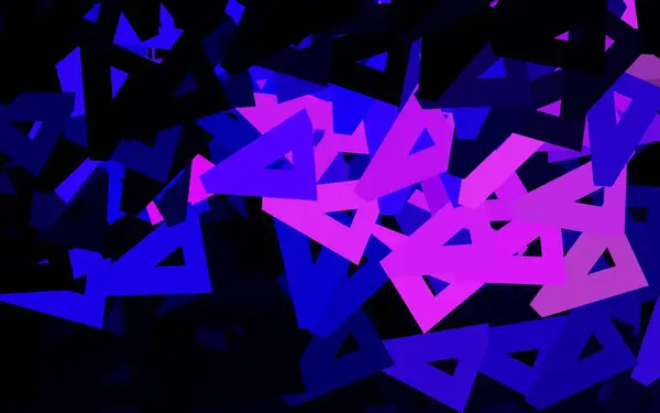 Dark Purple Růžové Vektorové Pozadí Trojúhelníky Trojúhelníky Abstraktním Pozadí Barevným — Stockový vektor