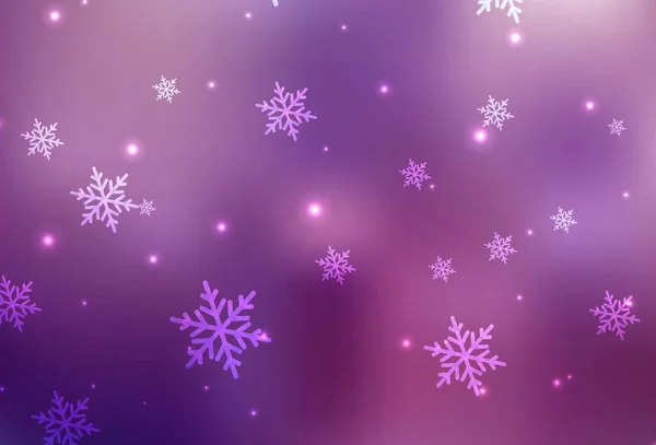 Světle Fialová Růžový Vektorový Vzor Vánočním Stylu Chytrá Ilustrace Přechodovými — Stockový vektor