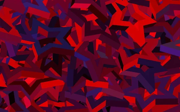 Rose Clair Fond Vectoriel Rouge Avec Des Étoiles Colorées Design — Image vectorielle