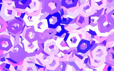 Açık Mor, altıgenli pembe vektör arkaplan. Renkli altıgenli bulanık arkaplan. Duvar kağıtlarının dokusu için desen.