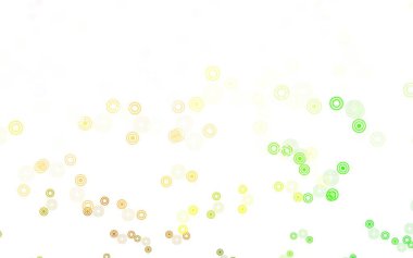 Açık yeşil, küreli kırmızı vektör deseni. Doğa tarzında renkli baloncuklu soyut illüstrasyon. Duvar kağıtlarının dokusu için desen.