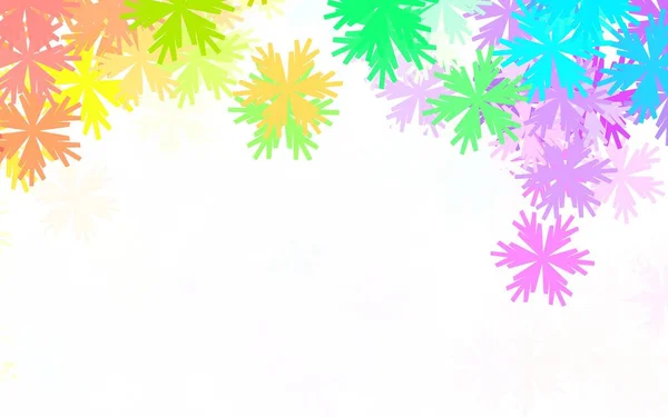 Légère Texture Vectorielle Multicolore Doodle Avec Des Fleurs Illustration Colorée — Image vectorielle