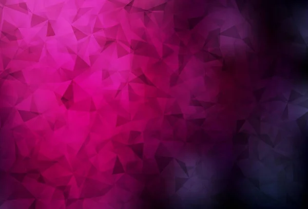 Layout Abstrato Polígono Vetorial Rosa Escuro Amostra Geométrica Triangular Com — Vetor de Stock