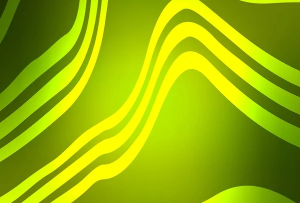 Verde Claro Fondo Vectorial Amarillo Con Líneas Irónicas Una Ilustración — Vector de stock