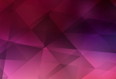 Koyu mor, pembe vektör soyut çokgen desen. Origami tarzında gradyan ile geometrik çizim. Cep telefonunun arka planının şablonu.