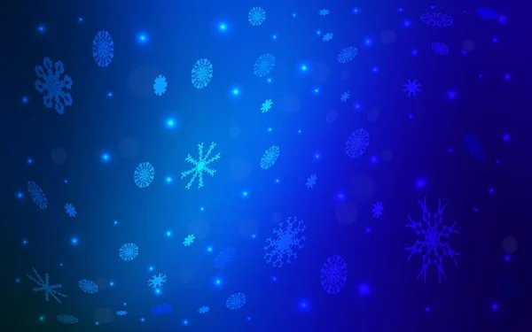 雪氷のダークブルーベクトルテンプレート 氷の結晶と現代の幾何学的な抽象的なイラスト あなたの広告 ポスター バナーの新年のデザイン — ストックベクタ