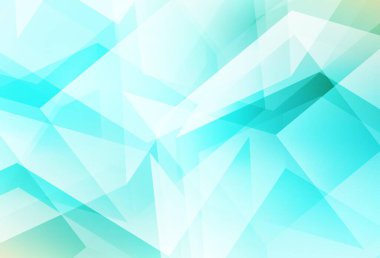 Açık yeşil vektör üçgen mozaik doku. Gradyanı olan zarif parlak çokgen çizimi. Dizaynınız için üçgen desen.