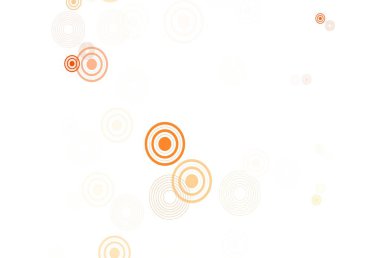 Kabarcıklı açık kırmızı vektör arka planı. Soyut arka planda bulanık kabarcıklar ve renkli gradyan. Fütürist reklamlar ve kitapçıklar için şablon.