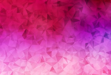 Koyu Mor, Pembe vektör, üçgen çizim. Yarım ton şeklinde, üçgenli yaratıcı illüstrasyon. Cep telefonunun arka planının şablonu.