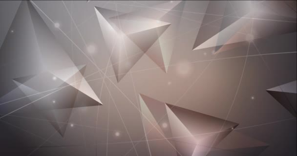 抽象的な単純なカラフルな背景ビデオ 色の幾何学的な抽象的な形状パターン — ストック動画