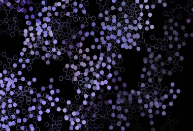 Yapay zeka kavramına sahip koyu mor vektör dokusu. Parlak renkli bir illüstrasyon ve yapay zekanın gerçek yapısı. Teklif verilerinin tanıtımı için akıllı tasarım.