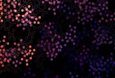 Koyu pembe, kırmızı vektör arka plan ve yapay zeka formları. Yapay zeka bağlantılarıyla basit bir şekilde renkli tasarım. Teklif verilerinin tanıtımı için akıllı tasarım.