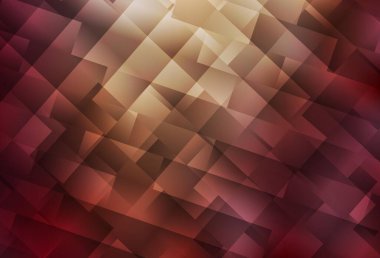 Açık Kırmızı, eşkenar dörtgenli sarı vektör şablonu. Soyut stil ve dikdörtgenlerle dekoratif tasarım. Reklamlar için desen.