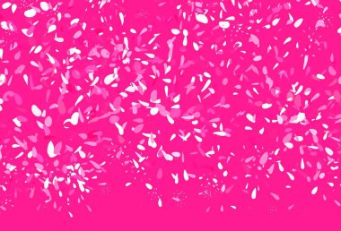 Açık pembe vektör soyut desenli yapraklar. Soyut şablondaki karalamalarla dekoratif illüstrasyon. Web siteleri ve pankartlar için desenli desen.