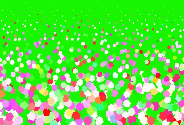 Светло Розовый Зеленый Векторный Фон Цветами Декоративный Дизайн Абстрактном Стиле — стоковый вектор