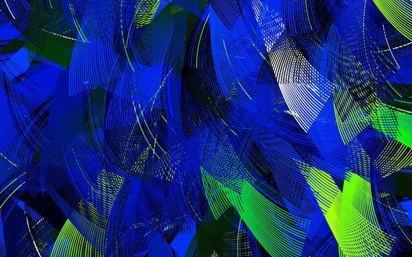 Темно Синий Зеленый Векторный Фон Линиями Современная Абстрактная Градиентная Иллюстрация — стоковый вектор