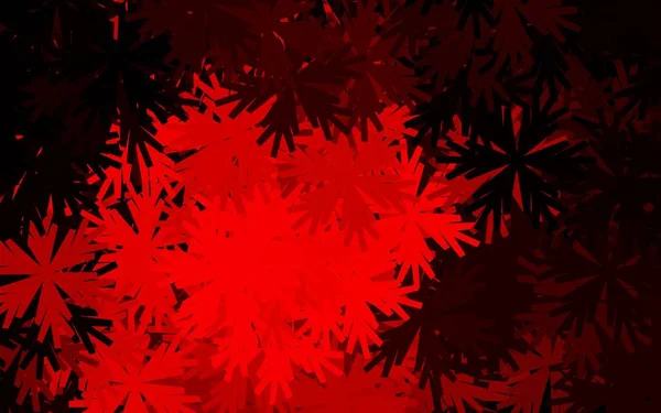 Vetor Vermelho Escuro Padrão Abstrato Com Flores Design Decorativo Flores —  Vetores de Stock