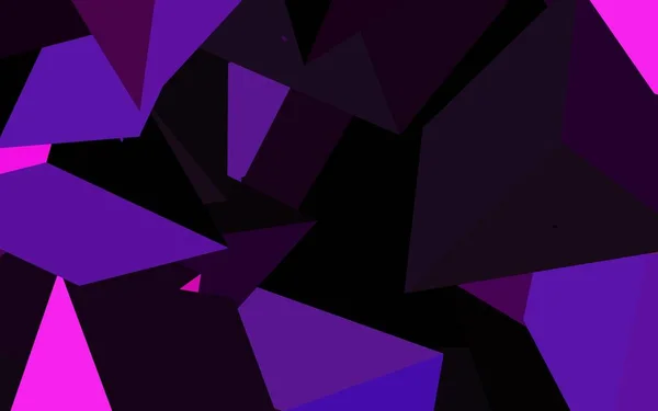Modèle Vectoriel Violet Foncé Rose Avec Cristaux Triangles Illustration Avec — Image vectorielle
