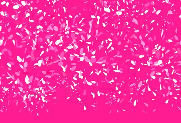 Padrão Abstrato Vetor Rosa Claro Com Folhas Ilustração Decorativa Com — Vetor de Stock