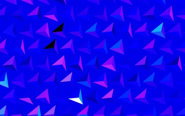 Modèle Vectoriel Rose Foncé Bleu Avec Cristaux Triangles Illustration Abstraite — Image vectorielle
