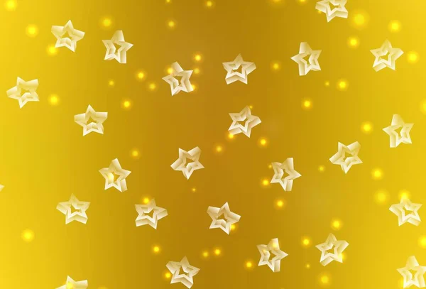 Fondo Vectorial Amarillo Oscuro Con Estrellas Colores Diseño Decorativo Borroso — Vector de stock