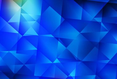 Işık Mavisi vektörü üçgen arkaplan. Gradyanı olan zarif parlak çokgen çizimi. İşiniz için en iyi üçgen tasarım.