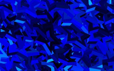 Koyu pembe, kristalli mavi vektör şablonu, üçgenler. Soyut arkaplanda renkli eğimli üçgenler. İşiniz için en iyi akıllı tasarım.