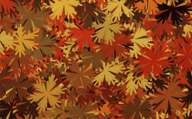 Çiçekli koyu turuncu vektör deseni. Beyaz arka planda eskiz karalama çiçekleri. Duvar kağıtları, boyama kitapları için desen.