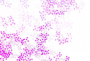 Yapay zeka verileriyle açık pembe vektör arkaplanı. Parlak renkli bir illüstrasyon ve yapay zekanın gerçek yapısı. Bilim için desen, geleceksel tasarımlar..